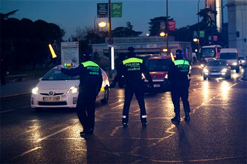 agentes de policía en Madrid